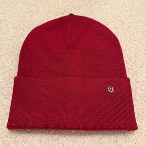 Lululemon Warm Revelation Shine Beanie Red NWT OS Winter Hat